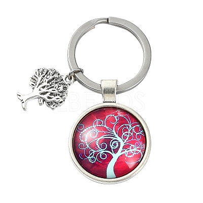 Alloy Glass Keychains KEYC-YW00008-04-1