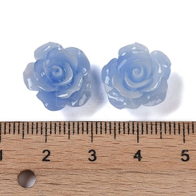 Synthetic Coral 3D Flower Rose Beads X-CORA-A005-14mm-28-1