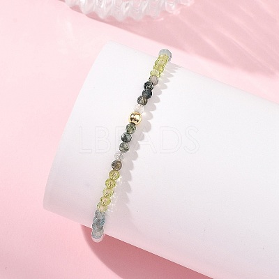 Natural Apatite & Peridot & & Moss Agate & Sunstone & Rose Quartz & Non-magnetic Synthetic Hematite Beaded Bracelets for Women BJEW-JB14094-03-1