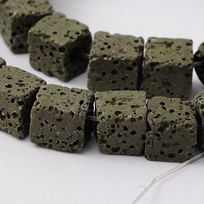 Synthetic Lava Rock Bead Strands G-N0104-8mm-20-1