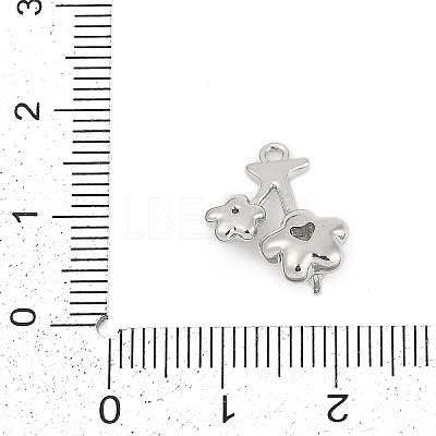Brass Micro Pave Cubic Zirconia Pendants ZIRC-P122-03C-P-1