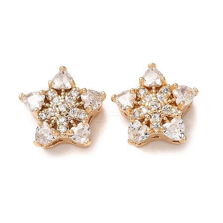 Brass Micro Pave Cubic Zirconia Beads CU-CBAEC99-33G-03-1