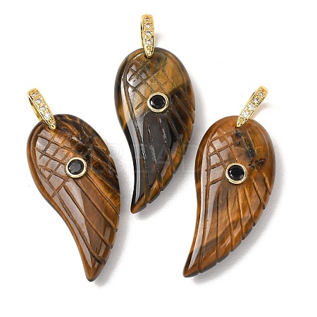 Natural Tiger Eye Pendants GG-CBA51ED-02G-10-1