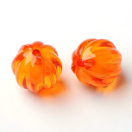 Autumn Theme Transparent Acrylic Beads TACR-S089-22mm-11-1