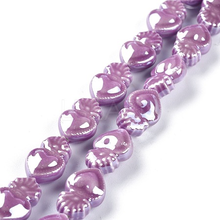 Glazed Porcelain Beads PORC-M003-09K-1