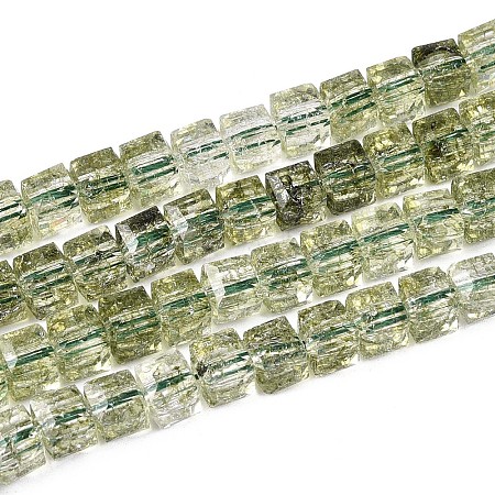 Crackle Transparent Glass Beads Strands GLAA-N062-6mm-02-1