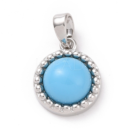Synthetic Turquoise Charms KK-C245-01P-1