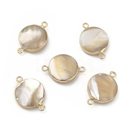 Natural Trochid Shell Connector Charms PEAR-P004-54KCG-1