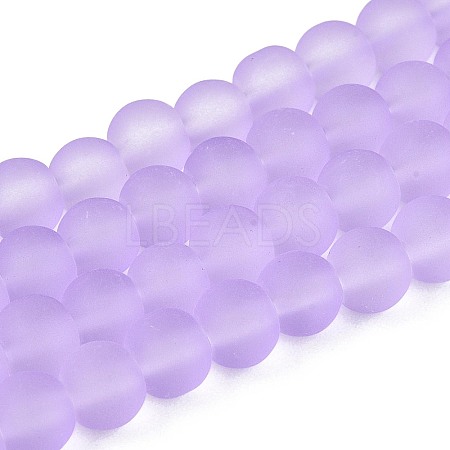 Baking Paint Transparent Glass Bead Strands GLAA-S031-6mm-25-1