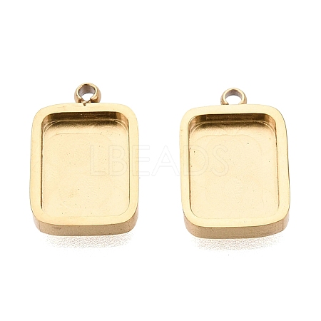 304 Stainless Steel Pendant Cabochon Component STAS-Q113-19B-G-1