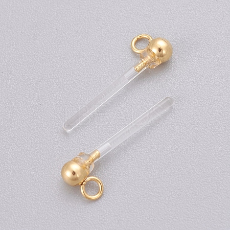 Transparent Painless Prevent Allergy Resin Stud Earring Findings KY-L005-06G-1