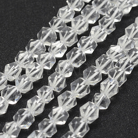 Natural Quartz Crystal Beads Strands G-F523-46-6mm-1