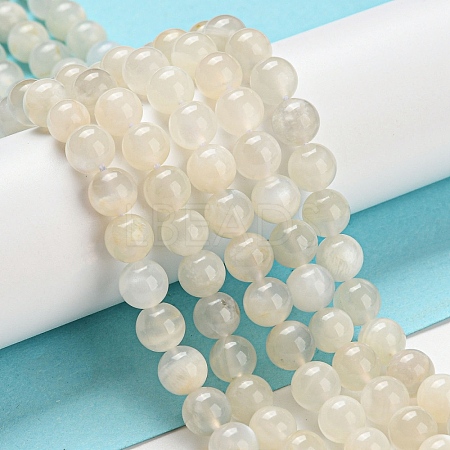 Natural White Moonstone Beads Strands G-F306-05AB-6mm-01-1