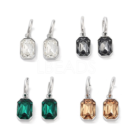 304 Stainless Steel Hoop Earring Hand Polished EJEW-C017-06P-1