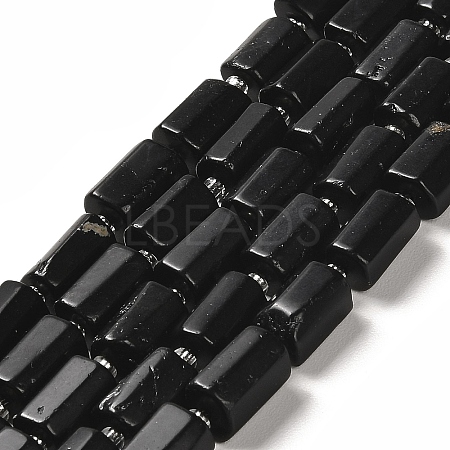 Natural Black Tourmaline Beads Strands G-N327-06-14A-1
