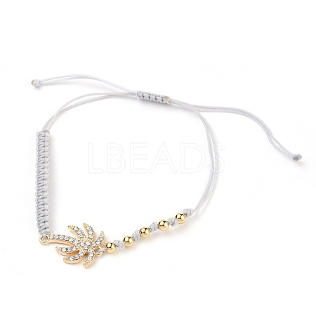(Jewelry Parties Factory Sale)Adjustable Nylon Thread Braided Bead Bracelets BJEW-JB05545-04-1