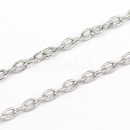 Tarnish Resistant 304 Stainless Steel Cable Chains CHS-O005-19A-1