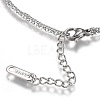 304 Stainless Steel Multi-Strand Anklets AJEW-H105-01-4