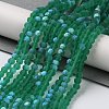Transparent Glass Beads Strands X1-EGLA-A034-T4mm-MB18-2