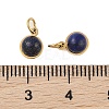 Natural Lapis Lazuli Half Round Charms with Jump Ring STAS-A097-05G-12-3