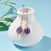 Natural Amethyst Braided Dangle Earring EJEW-JE04845-01-2