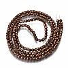 Electroplate Non-magnetic Synthetic Hematite Beads Strands G-T114-59-R-2