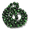 Handmade Silver/Gold Foil Lampwork Beads Strands LAMP-L079-07B-2
