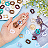 SUPERFINDINGS 120Pcs 6 Colors Two Tone Acrylic Linking Rings OACR-FH0001-036-3