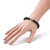 Synthetic Black Stone & Natural Mixed Gemstone Stretch Bracelet BJEW-JB08595-01-3
