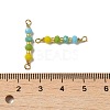 Faceted Glass Connector Charms KK-P242-08G-3