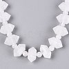 Natural Quartz Crystal Round & Cone Beaded Necklaces NJEW-N064-03O-3
