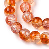 Transparent Crackle Baking Paint Glass Beads Strands X1-DGLA-T003-01A-11-3