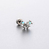 316L Surgical Stainless Steel Pave Light Sky Blue AB Color Cubic Zirconia Cartilage Earrings FS-WG97410-04-1
