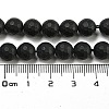 Natural Black Agate Beads Strands G-D710-8mm-06-3