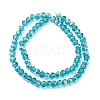 Electroplate Transparent Glass Beads Strands EGLA-K015-13D-2