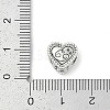 925 Sterling Silver European Beads STER-R005-02AS-04-3
