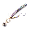 Brass Pendant Keychains HJEW-WH0039-15C-1