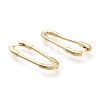 Brass Huggie Hoop Earrings KK-M207-04G-3