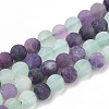 Natural Fluorite Beads Strands G-T106-181-1