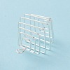 Iron Wire Spiral Bead Cage Pendants IFIN-Q126-01S-3