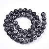 Natural Snowflake Obsidian Beads Strands G-T129-15-2