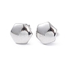 304 Stainless Steel Hexagon Stud Earrings for Women EJEW-I285-04B-P-1
