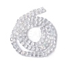 Electroplate Glass Beads Strands EGLA-D018-8x8mm-01-3