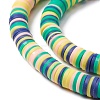Handmade Polymer Clay Beads Strands CLAY-R089-8mm-T028-3
