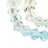 Gradient Color Baking Paint Glass Bead Strands DGLA-A039-T6mm-A012-3