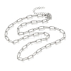 4MM 304 Stainless Steel Textured Paperclip Chain Necklaces for Man and Women SA-CBAB767-09P-4