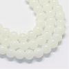 Baking Paint Imitation Jade Glass Round Bead Strands DGLA-Q021-4mm-01-1