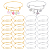 30Pcs 2 Colors Adjustable Iron Expandable Bangle Making BJEW-UN0001-63-1