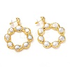 Natural Pearl Dangle Stud Earrings KK-H745-09G-1