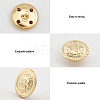 48Pcs 12 Styles Retro Style Brass Buttons BUTT-FG0001-11B-5